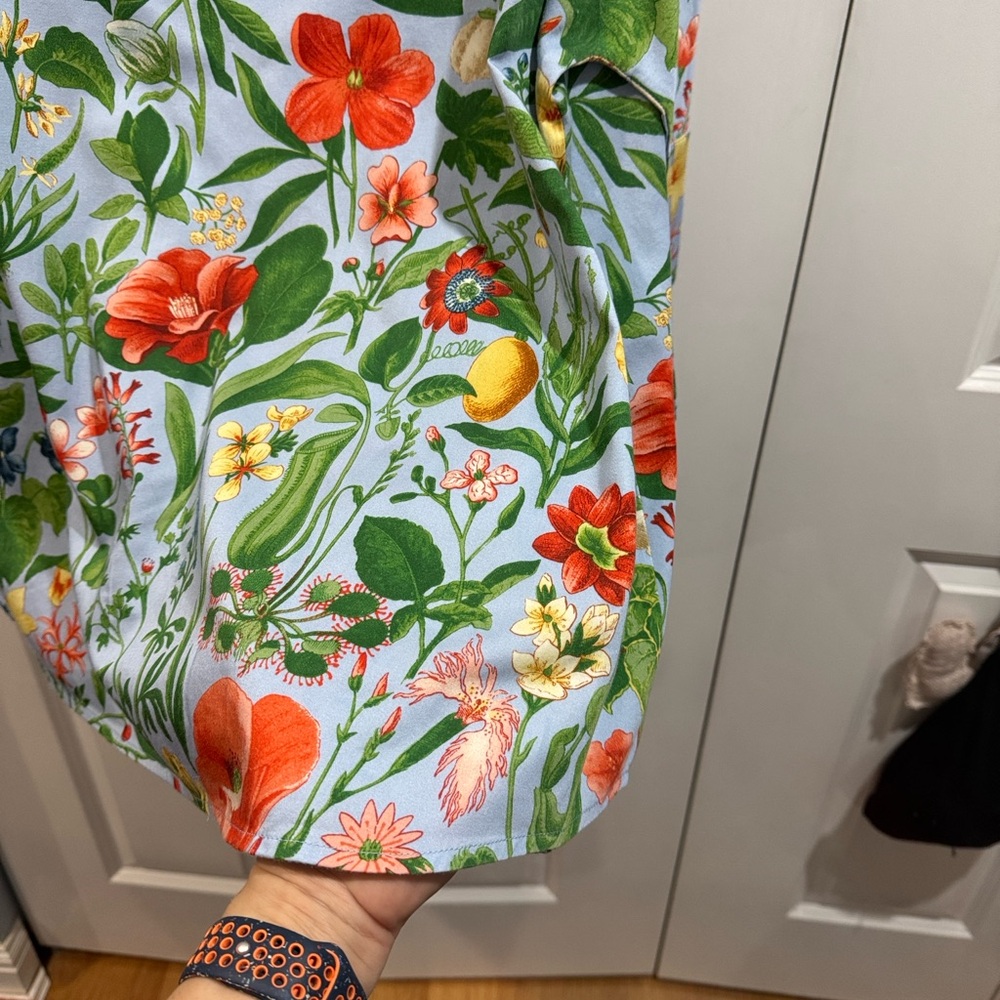 Tuckernuck Willow Popover Blouse Plus Size 3X XXXL Blooming Buds Floral Shirt - Picture 10 of 11